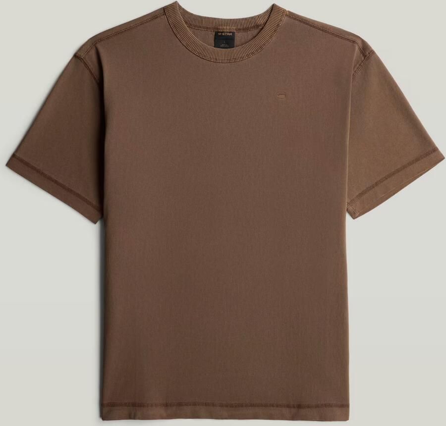 G-Star RAW Unit Washed Relaxed T-Shirt Bruin Heren - Foto 3