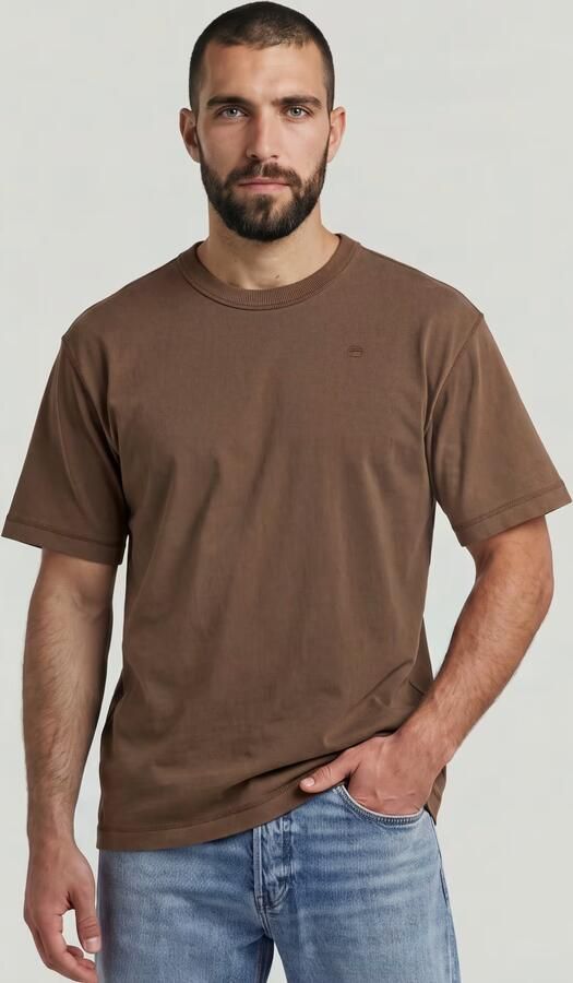 G-Star RAW Unit Washed Relaxed T-Shirt Bruin Heren - Foto 6