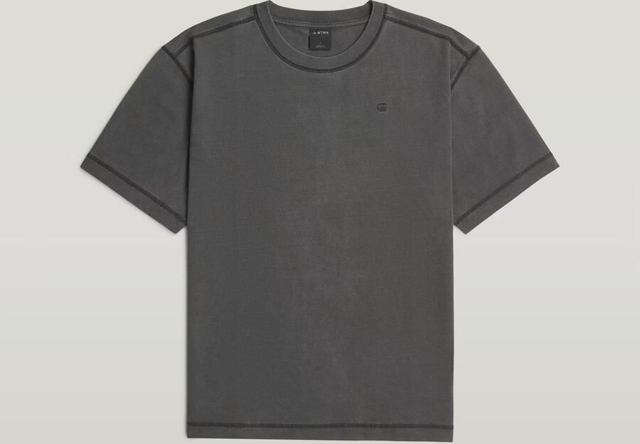 G-Star RAW Unit Washed Relaxed T-Shirt Zwart Heren
