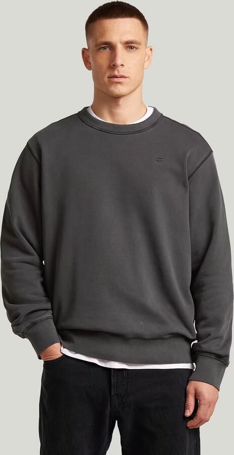 G-Star RAW Unit Washed Sweater Zwart Heren