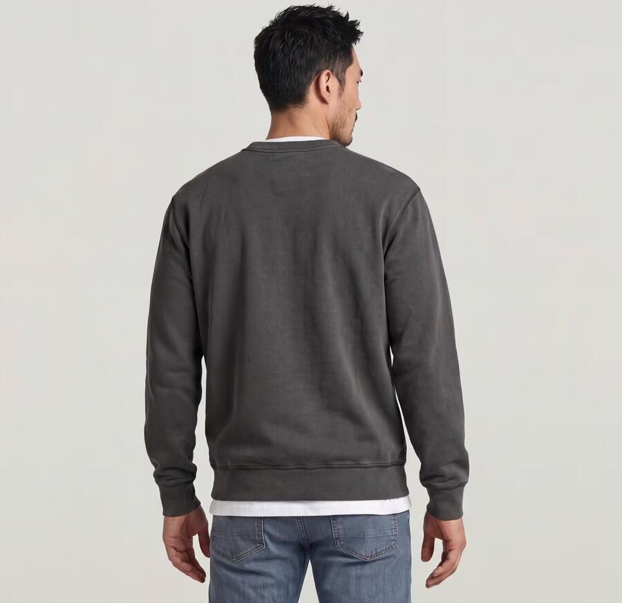 G-Star RAW Unit Washed Sweater Zwart Heren - Foto 4