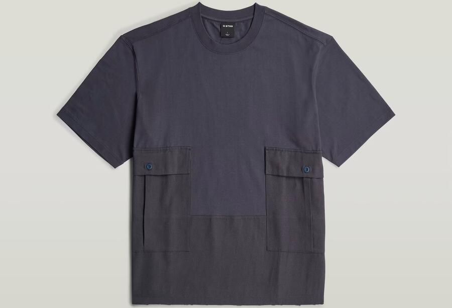 G-Star RAW Utility Fabric Mix T-Shirt Grijs Heren