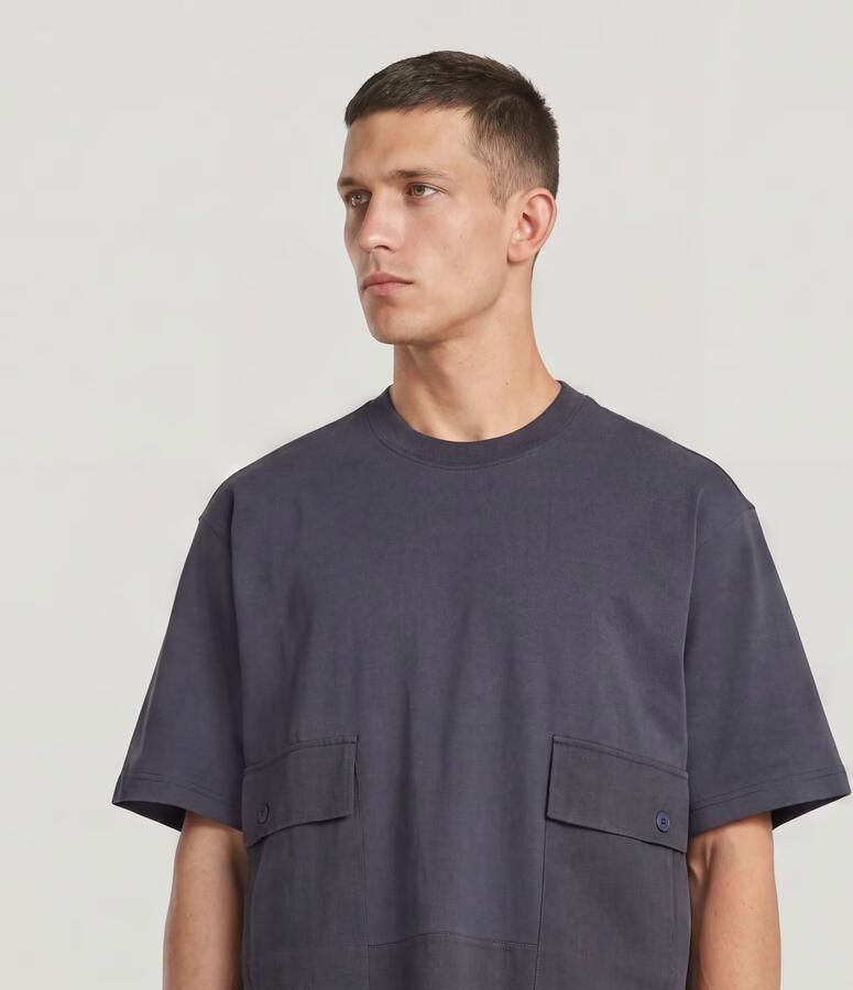 G-Star RAW Utility Fabric Mix T-Shirt Grijs Heren - Foto 5