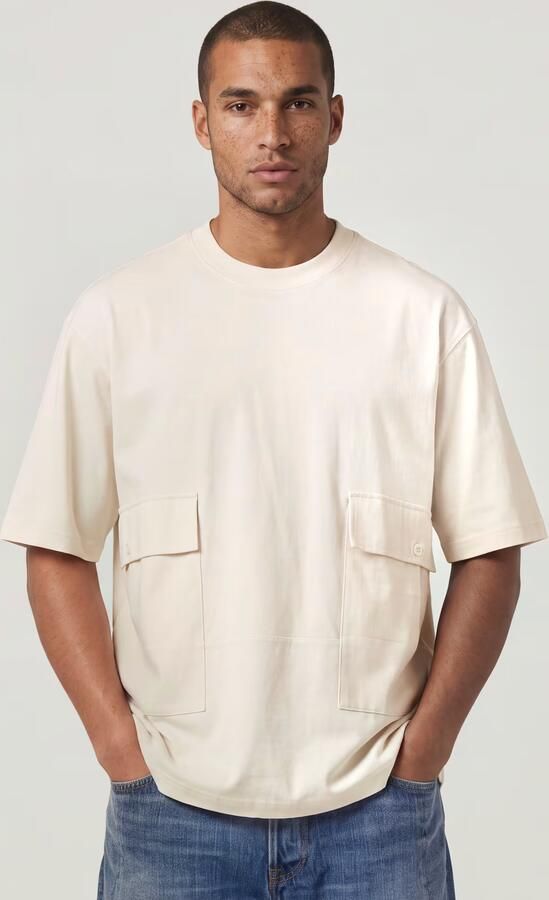G-Star RAW Utility Fabric Mix T-Shirt Wit Heren - Foto 4