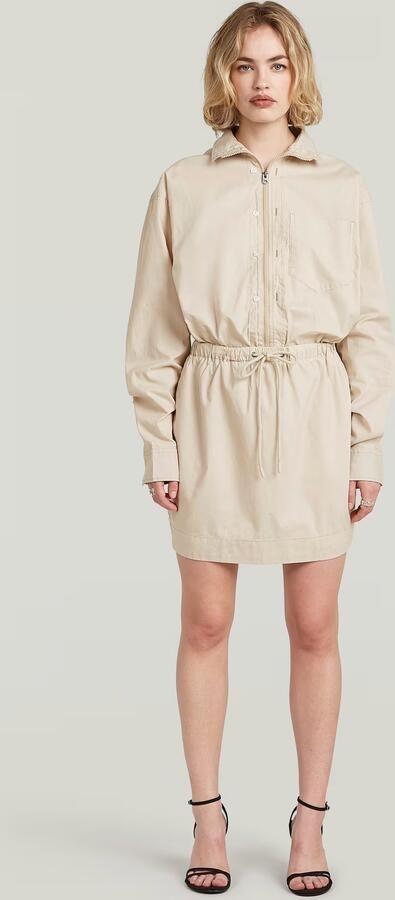 G-Star RAW Utility Longsleeve Jurk Beige Dames