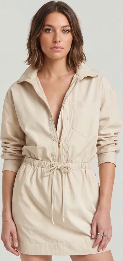 G-Star RAW Utility Longsleeve Jurk Beige Dames - Foto 6