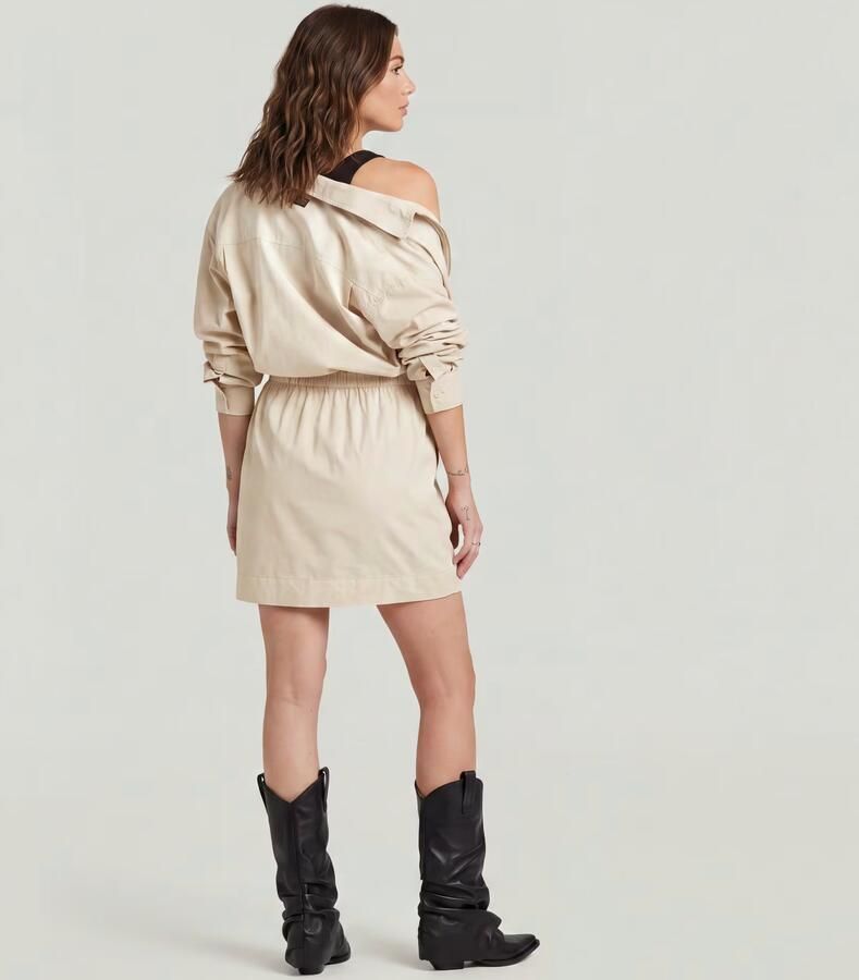 G-Star RAW Utility Longsleeve Jurk Beige Dames - Foto 4