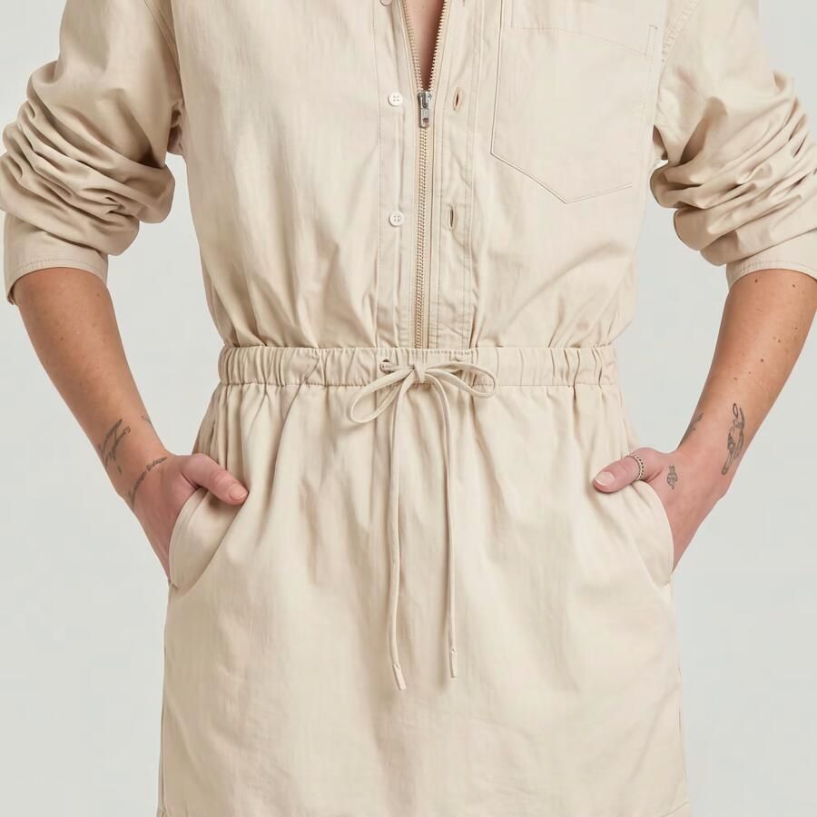 G-Star RAW Utility Longsleeve Jurk Beige Dames - Foto 3