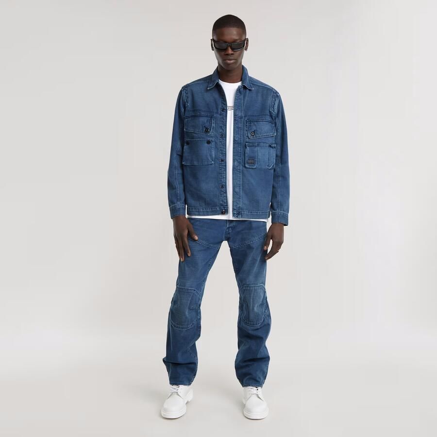 G-Star RAW Utility Overshirt Midden blauw Heren - Foto 3