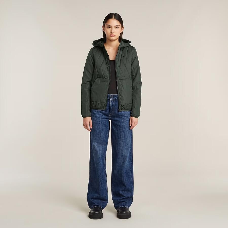 G-Star RAW Utility Quilt Overshirt Met Capuchon Grijs Dames - Foto 2