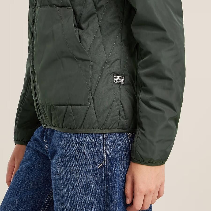 G-Star RAW Utility Quilt Overshirt Met Capuchon Grijs Dames - Foto 3