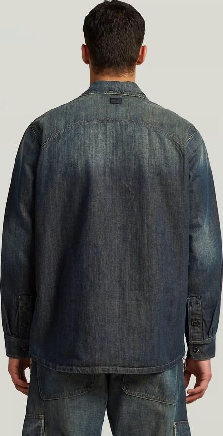 G-Star RAW Utility Relaxed Overshirt Midden blauw Heren - Foto 5