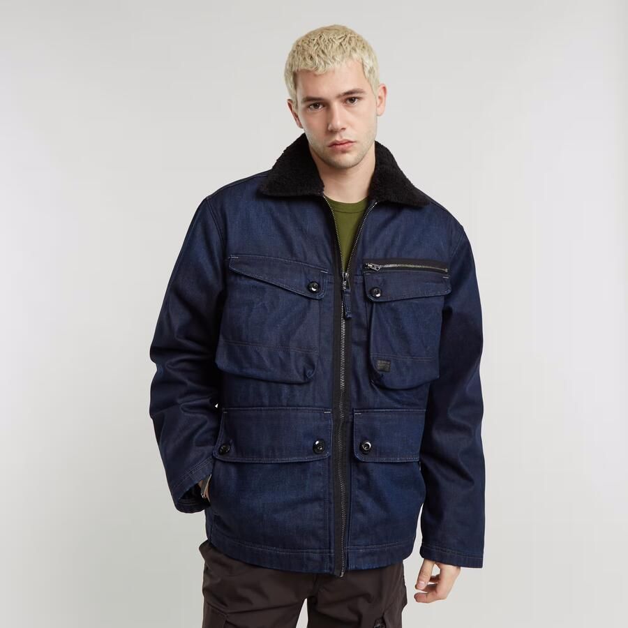 G-Star Raw Sherpa jacket in denimlook model 'Utility'