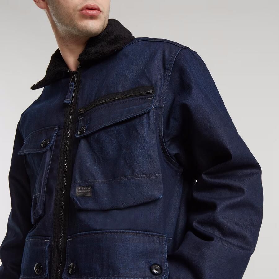 G-Star Raw Sherpa jacket in denimlook model 'Utility' - Foto 4