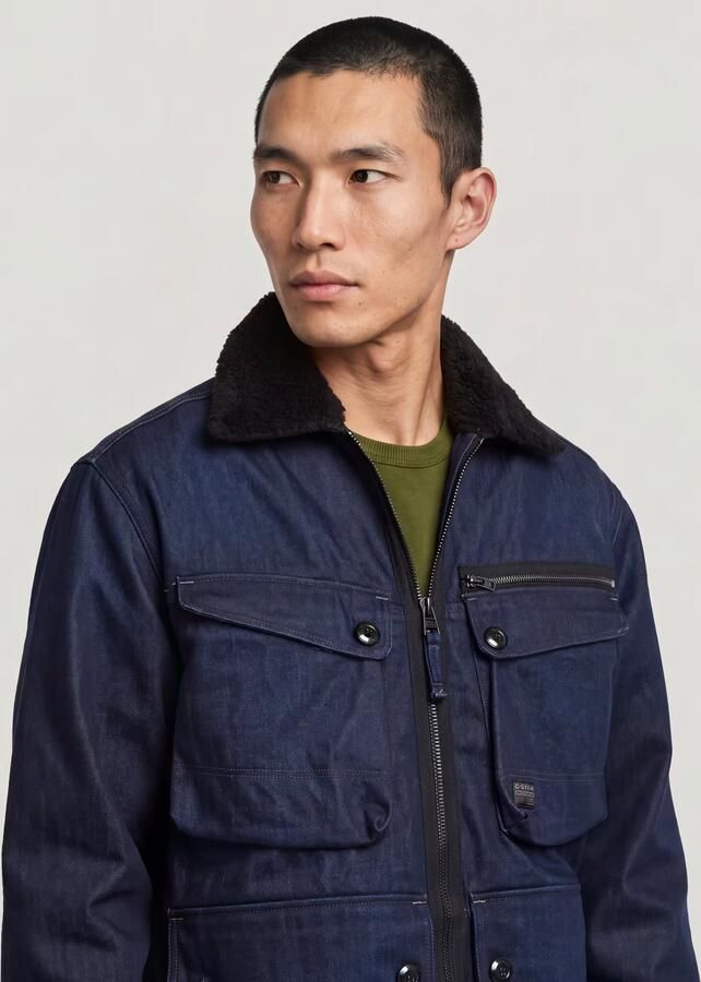 G-Star Raw Sherpa jacket in denimlook model 'Utility' - Foto 6