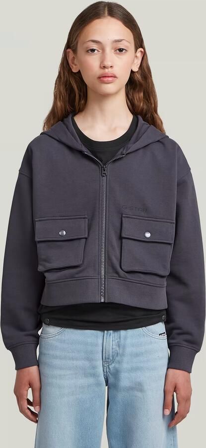 G-Star RAW Utility Zipp Cropped Vest Meisjes Grijs meisjes - Foto 6