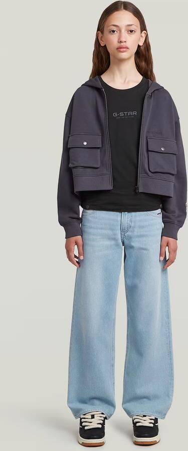 G-Star RAW Utility Zipp Cropped Vest Meisjes Grijs meisjes - Foto 5