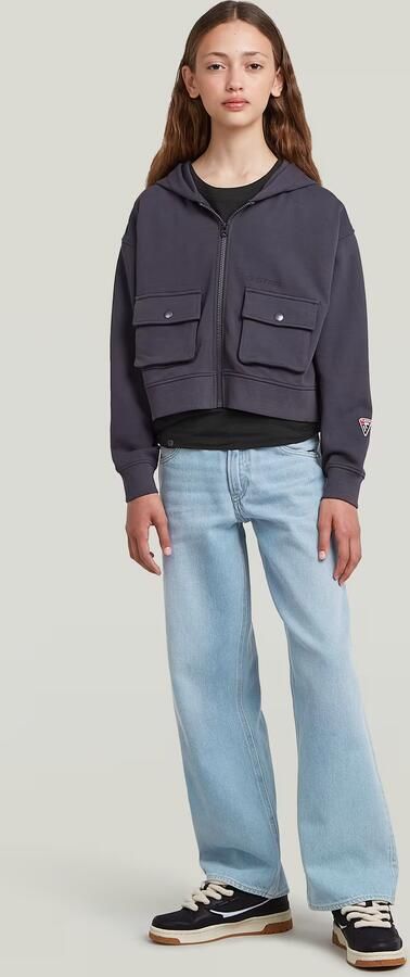 G-Star RAW Utility Zipp Cropped Vest Meisjes Grijs meisjes - Foto 4