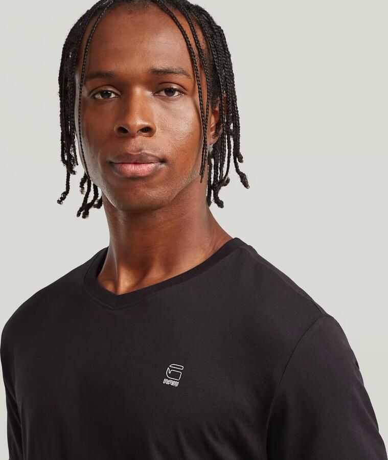 G-Star RAW V-Hals T-Shirt Base 2 Stuks Zwart Heren - Foto 3