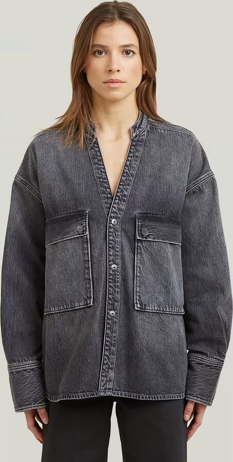 G-Star RAW V-Neck Overshirt Grijs Dames