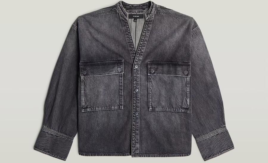 G-Star RAW V-Neck Overshirt Grijs Dames - Foto 4