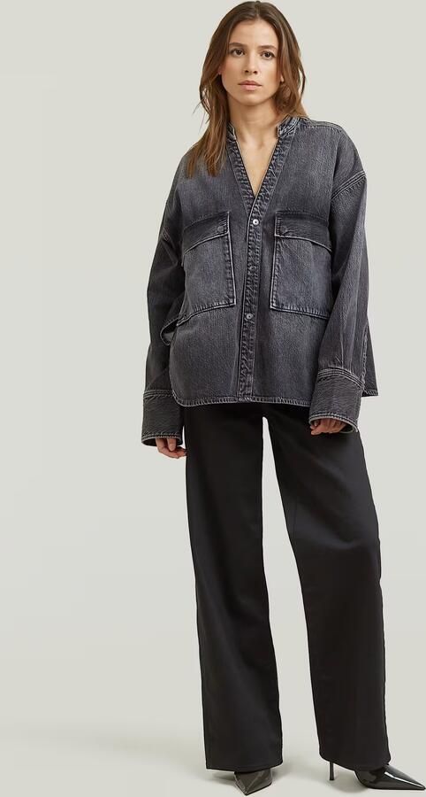 G-Star RAW V-Neck Overshirt Grijs Dames - Foto 5
