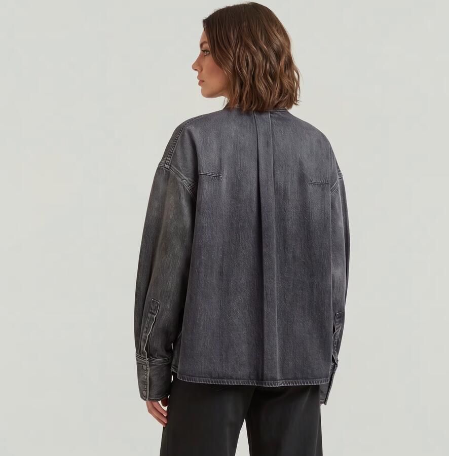 G-Star RAW V-Neck Overshirt Grijs Dames - Foto 5