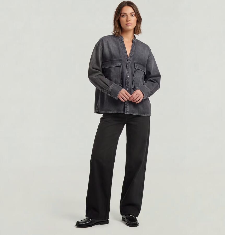 G-Star RAW V-Neck Overshirt Grijs Dames - Foto 6