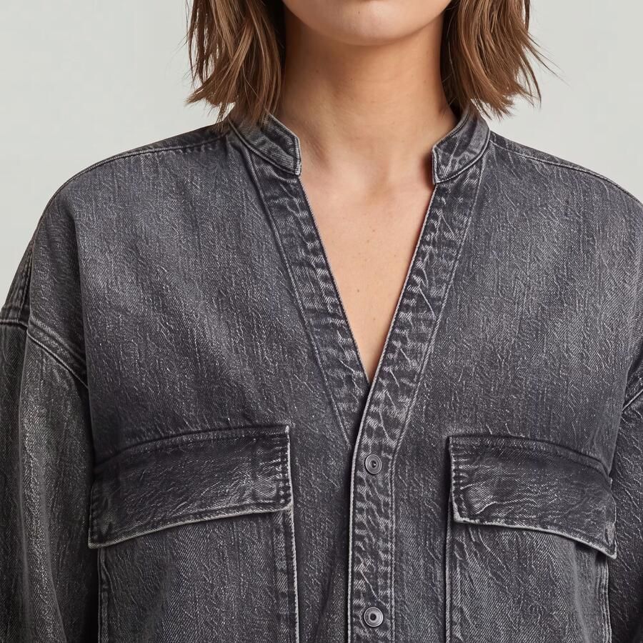 G-Star RAW V-Neck Overshirt Grijs Dames - Foto 3
