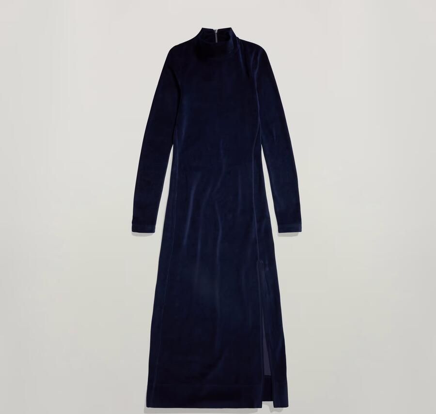 G-Star RAW Velvet Jurk Met Split Donkerblauw Dames - Foto 6