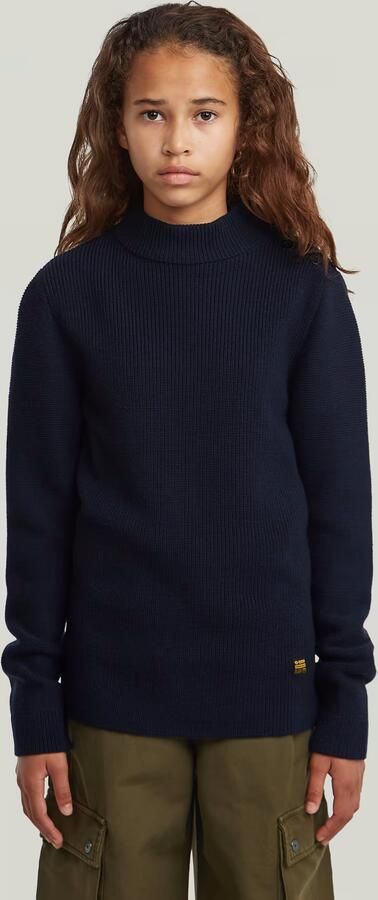 G-Star RAW Vest Crew Button voor meisjes Donkerblauw meisjes