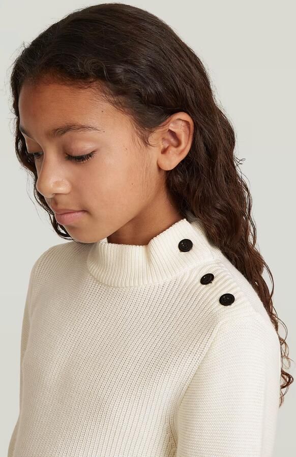 G-Star RAW Vest Crew Button voor meisjes Wit meisjes - Foto 4