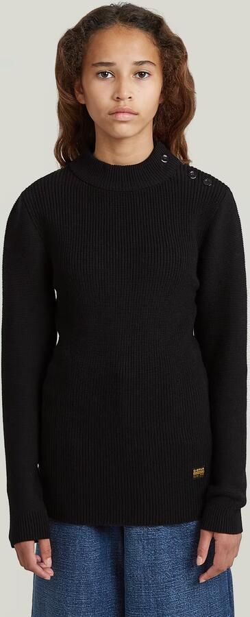 G-Star RAW Vest Crew Button voor meisjes Zwart meisjes
