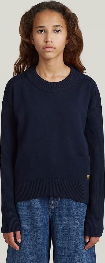 G-Star RAW Vest Legionknit voor meisjes Donkerblauw meisjes