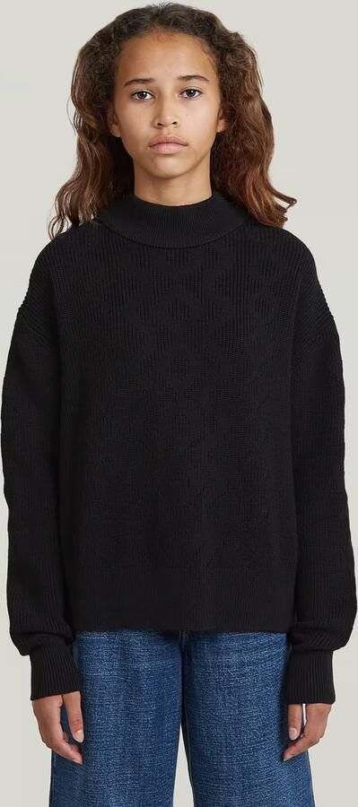 G-Star RAW Vest Modern Cableknit voor meisjes Zwart meisjes