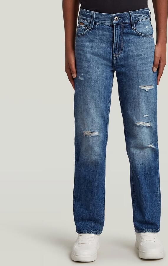 G-Star RAW Victoria Straight Destroy Jeans Meisjes Midden blauw meisjes - Foto 5