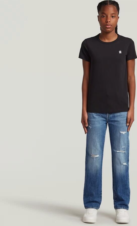 G-Star RAW Victoria Straight Destroy Jeans Meisjes Midden blauw meisjes - Foto 4