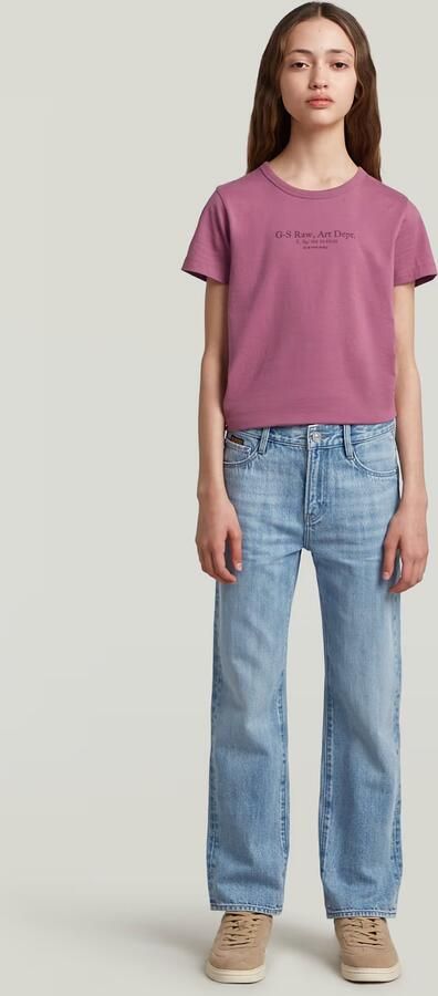 G-Star RAW Victoria Straight Jeans Meisjes Lichtblauw meisjes - Foto 6