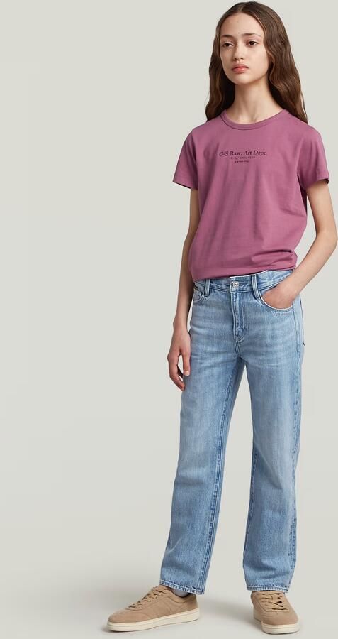 G-Star RAW Victoria Straight Jeans Meisjes Lichtblauw meisjes - Foto 5