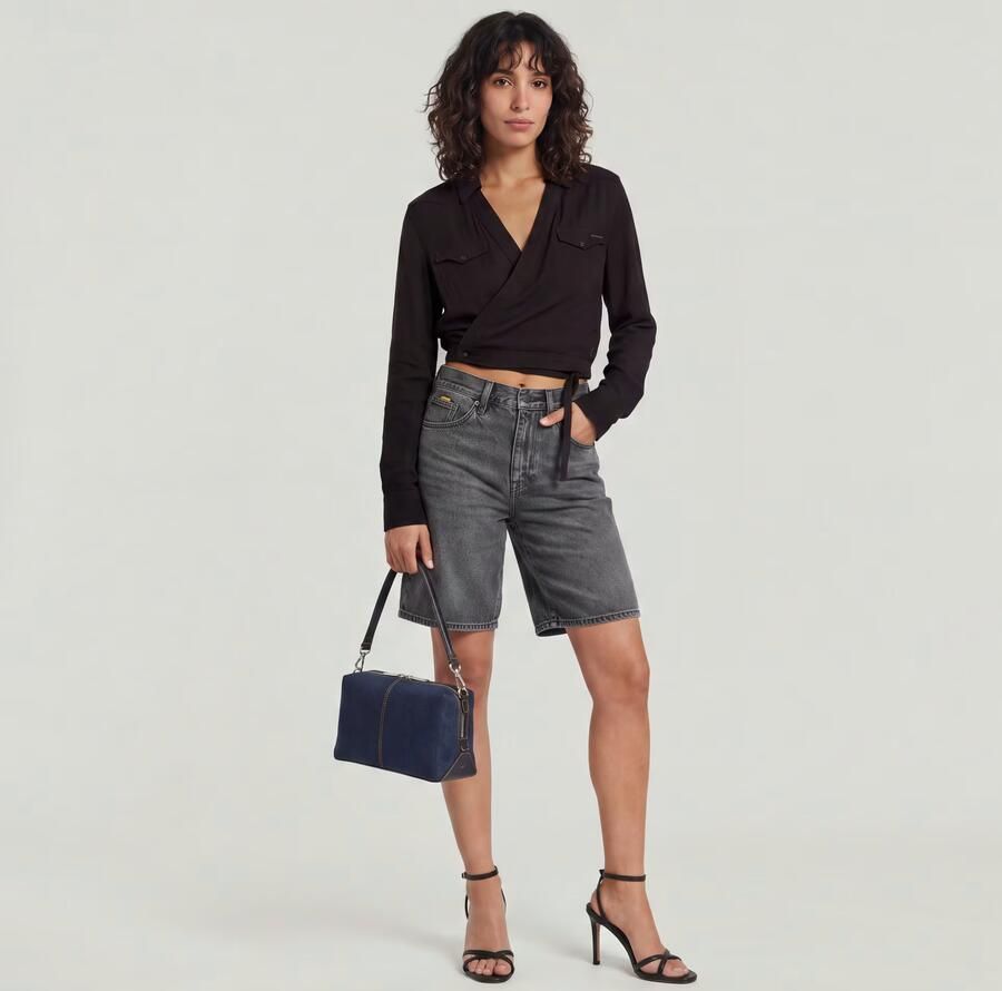 G-Star RAW Viktoria Bermuda Short Clean Edge Grijs Dames - Foto 4