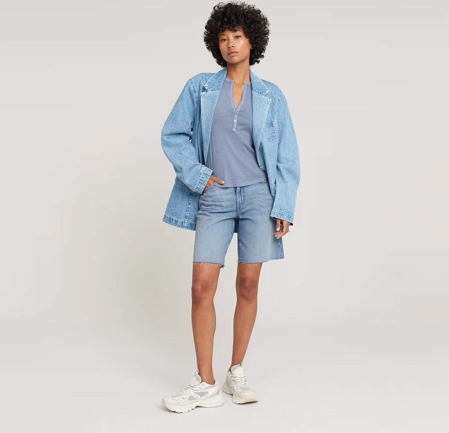 G-Star RAW Viktoria Bermuda Short Raw Edge Lichtblauw Dames - Foto 5