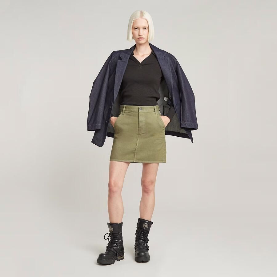 G-Star RAW Viktoria Chino Korte Rok Groen Dames - Foto 3