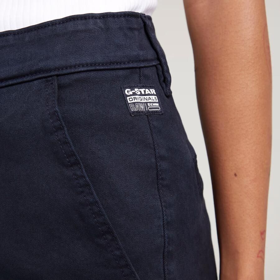 G-Star RAW Viktoria High Straight Chino Donkerblauw Dames - Foto 4