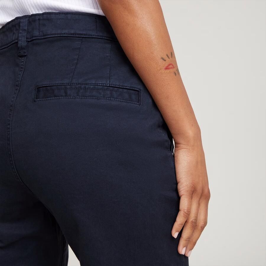 G-Star RAW Viktoria High Straight Chino Donkerblauw Dames - Foto 5
