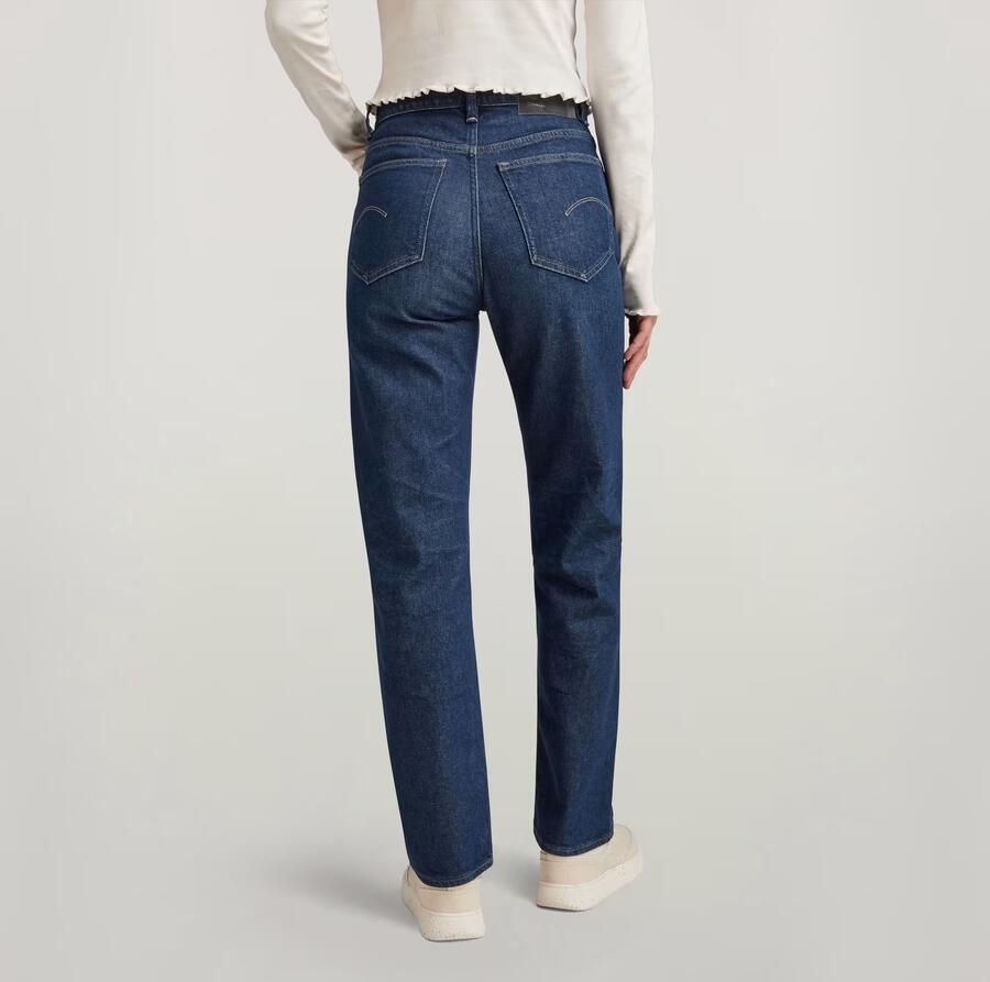G-Star RAW high waist straight fit jeans Viktoria dark blue denim - Foto 6