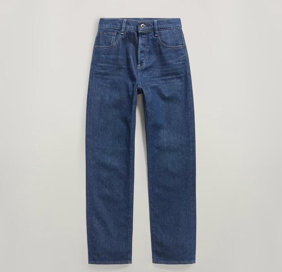 G-Star RAW high waist straight fit jeans Viktoria dark blue denim - Foto 8