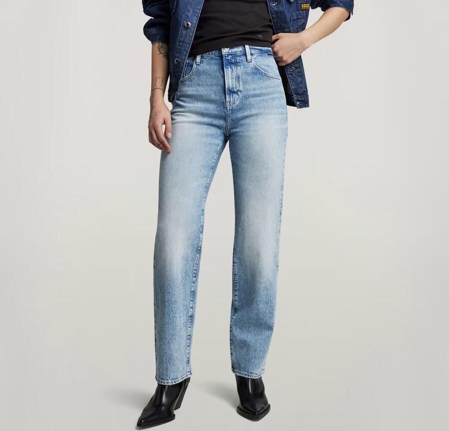 G-Star RAW Viktoria High Straight Jeans Lichtblauw Dames