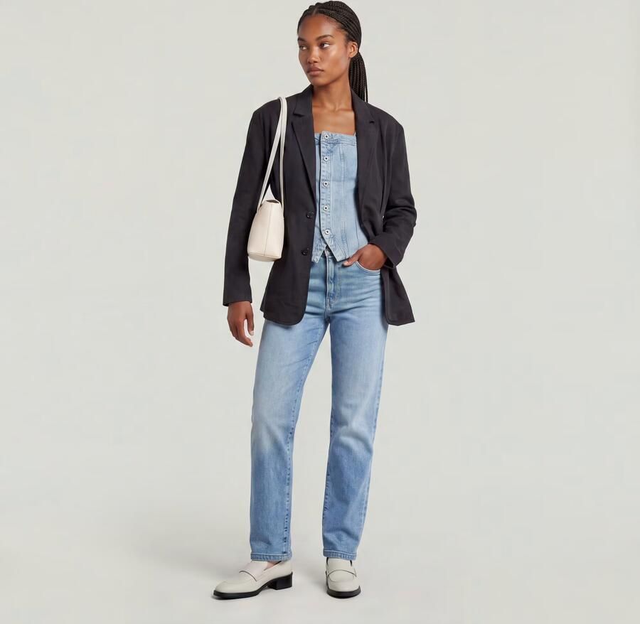 G-STAR Viktoria high waist straight leg jeans vintage olympic blue - Foto 10