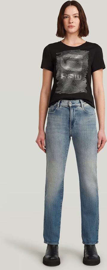 G-Star RAW Viktoria High Straight Jeans Midden blauw Dames - Foto 8