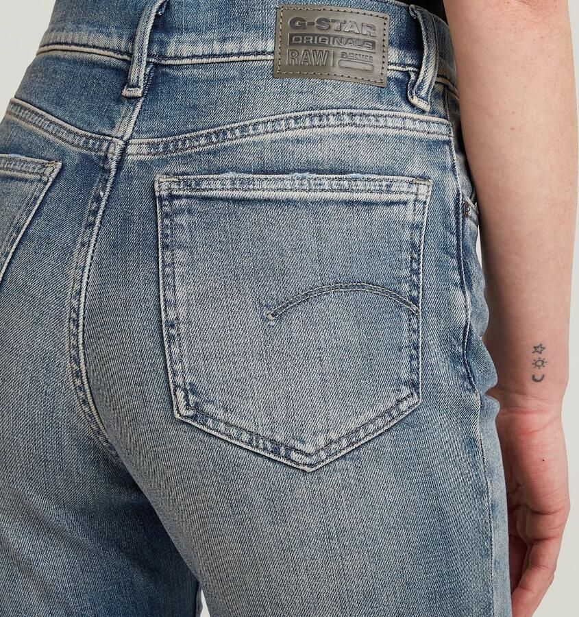 G-Star RAW Viktoria High Straight Jeans Midden blauw Dames - Foto 3